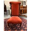 Image 2 : *OS* VICTORIAN PRIE DIEU PRAYER CHAIR WITH RED UPHOLSTERY