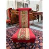 Image 2 : *OS* GEORGIAN PRIE DIEU PRAYER CHAIR WITH RED GEOMETRIC PATTERN UPHOLSTERY