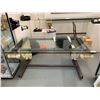 Image 2 : *OS* ANTIQUE ARCHITECTURAL COMPONENTS & METAL BASE DESK WITH ADJUSTABLE FEET, ADJUSTABLE BALANCING,