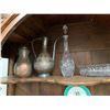 Image 2 : *OS* ASSORTED CONTENTS OF CABINET INCLUDING; DINNERWARE, BUDDHA FIGURE, CANDLE HOLDERS & MORE