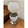 Image 2 : *OS* ANTIQUE MILK GLASS BRONZE TABLE LAMP 24