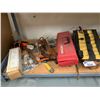 Image 2 : *OS* SHELF OF ASSORTED TOOLS INCLUDING; DRAIN SNAKE,LEVEL, HAMMERS & MORE
