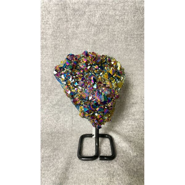 AMETHYST TITANIUM AURA APPROX 6  RETAIL $1100
