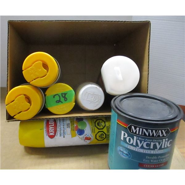 BOX C/W VARIOUS PAINTS