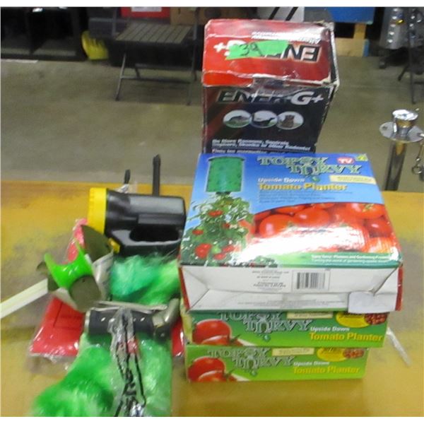 TOMATO PLANTERS, PEST CONTROL UNIT, ETC