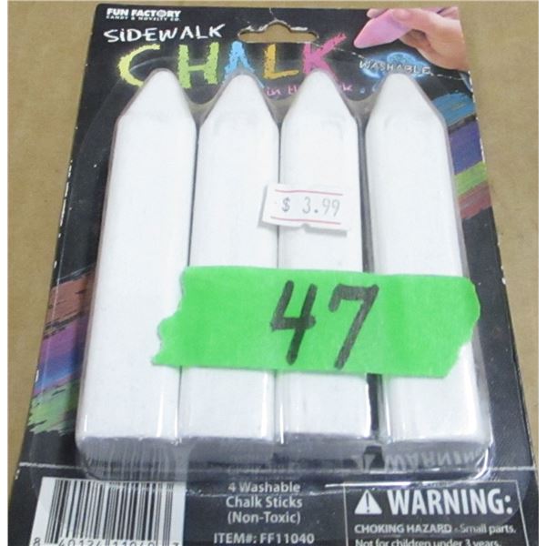 STORE CLOSE-OUT (AS IS):  SIDEWALK CHALK (4) - PACKAGE