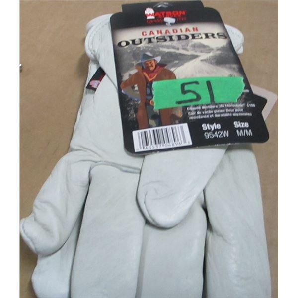 STORE CLOSE-OUT (AS IS):  CANADIAN OUTSIDER GLOVES (SIZE MEDIUM) (STYLE 9542W)