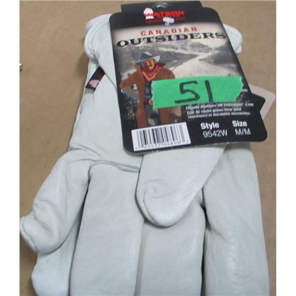 STORE CLOSE-OUT (AS IS):  CANADIAN OUTSIDER GLOVES (SIZE MEDIUM) (STYLE 9542W)