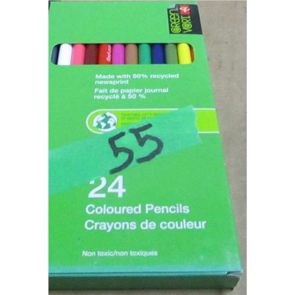 STORE CLOSE-OUT (AS IS):  GREENVORT COLORED PENCILS (24) - PACKAGE