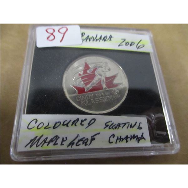 2006 CINDY KLASSEN SKATING CHAMPIONSHIP COLORED MAPLE LEAF QUARTER