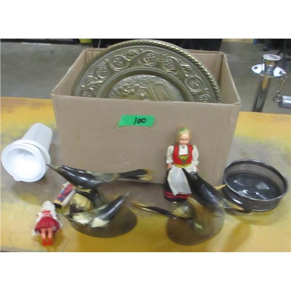 BOX C/W ASSORTED DISHWARE