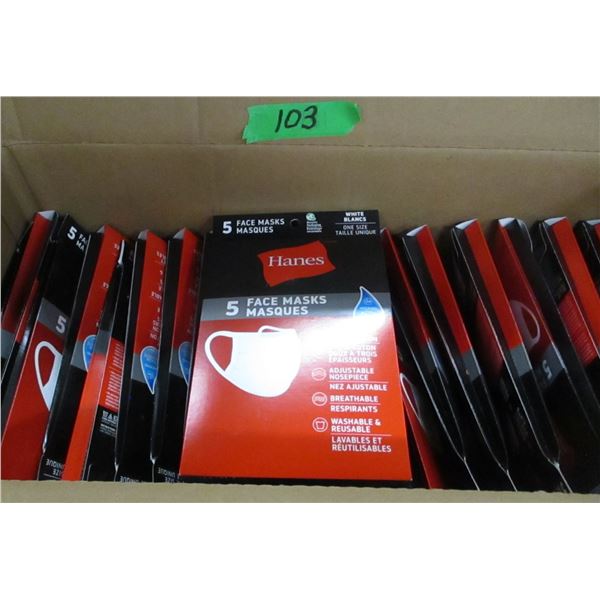 BOX C/W HANES FACE MASKS