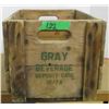 Image 1 : COLLECTABLE:  GRAY BEVERAGE WOOD CRATE