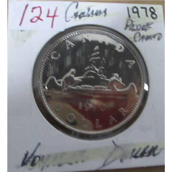 1978 PROOF CAMEO CANADA VOYAGER DOLLAR