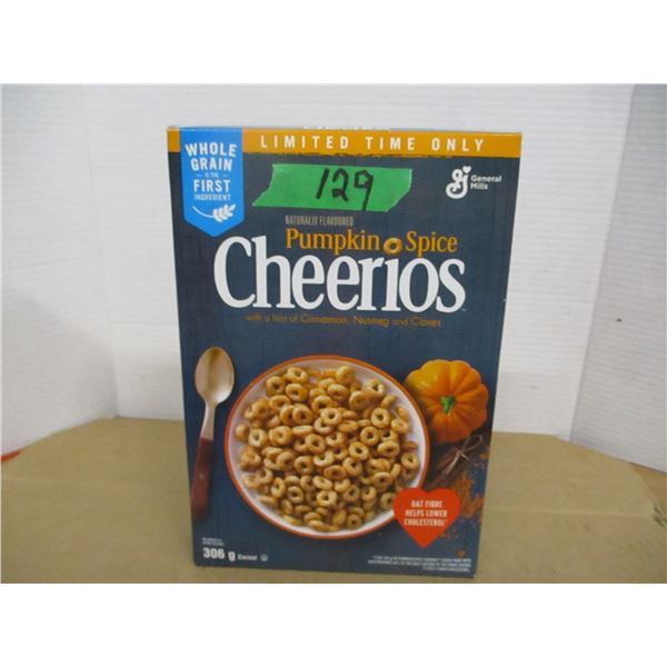 SHELF PULLS (AS IS):  PUMPKIN SPICE CHEERIOS (306G) - BOX
