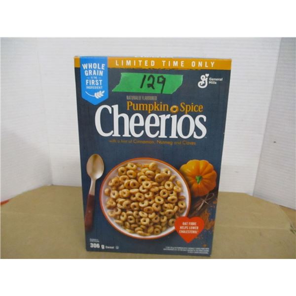 SHELF PULLS (AS IS):  PUMPKIN SPICE CHEERIOS (306G) - BOX