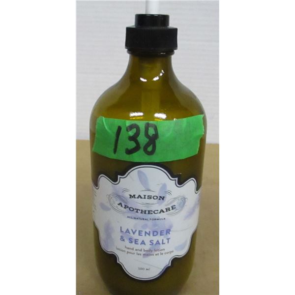 SHELF PULLS (AS IS):  LAVENDER & SEA SALT BODY LOTION