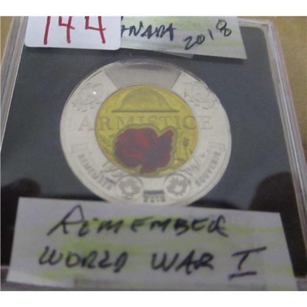 2018 ARMISTICE COLORED POPPY (REMEMBER WORLD WAR I)