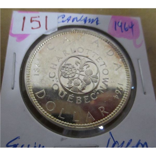 1964 CANADA SILVER DOLLAR
