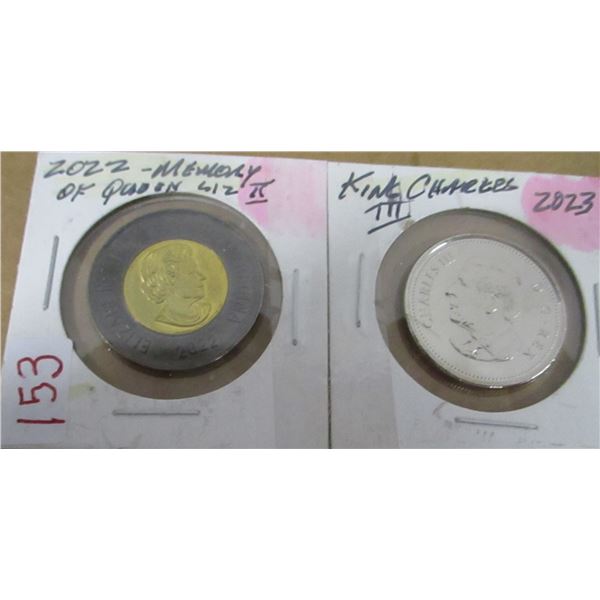 2022 MEMORY OF QUEEN ELIZABETH II & 2023 KING CHARLES III UNCIRCULATED COIN SET