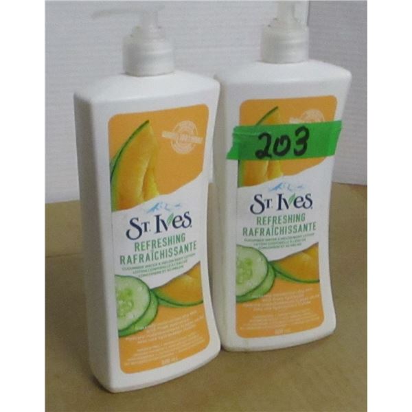 SHELF PULLS (AS IS):  2 BODY LOTION