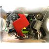 Image 2 : Group of assorted tools & misc. - drill bits/ fastener nails/ Shopmate belt sander/ landscaping part