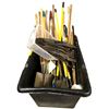 Image 1 : Bin full of assorted landscaping tools - mostly shovels (BIN NOT INCLUDED)