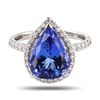 Image 1 : 4.30 ctw Tanzanite and 0.47 ctw Diamond 14K White Gold Ring