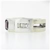 Image 6 : Unisex Vintage 14k Gold 3.55 ctw Rectangular GIA Burma Bezel Ruby & Diamond Ring