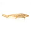 Image 5 : Kabana 14K Yellow Gold Polished & Textured Work Humpback Blue Whale Brooch Pin