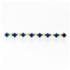 Antique 14k Gold 1.60 ctw Square Cut Montana Sapphire Natural Pearl Bar Brooch P