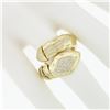 Image 3 : 18k Yellow Gold 0.50 ctw Round Diamond Hand Made Snake Serpent Wrap Statement Ri