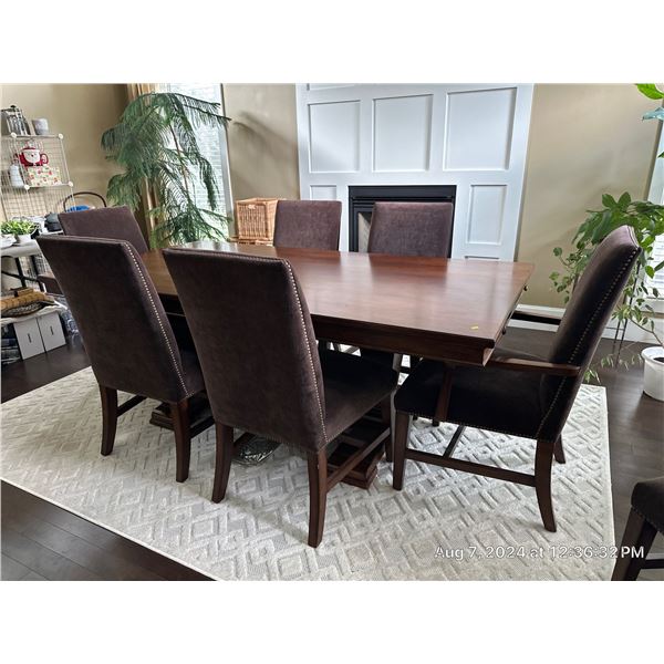 Dining Table 8 Chairs - Seats 12 - 2 Leafs Included 82L x 44W x 30T