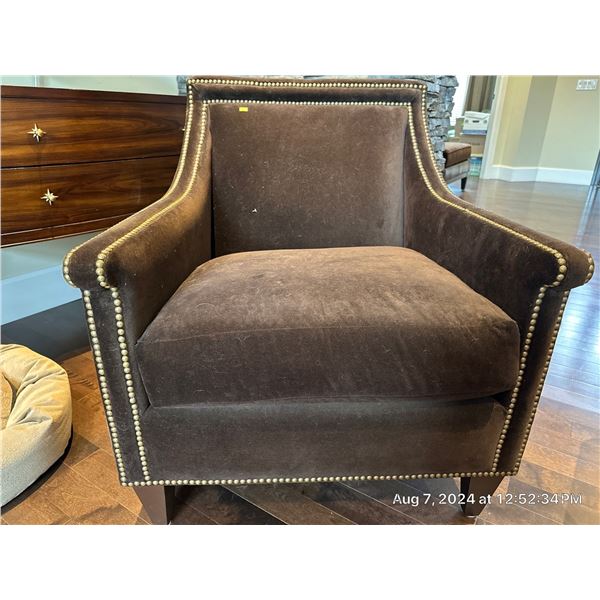 Bernard Over Stuffed Studded Parlor Chair 31W x 30D 36T