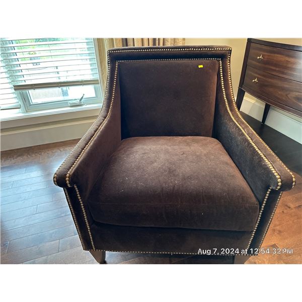 Bernard Over Stuffed Studded Parlor Chair 31W x 30D 36T