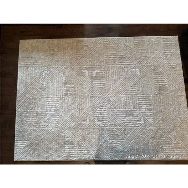 White Designer Throw Rug 52 x 70