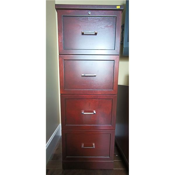 Wood file cabinet 19W 18.5D 52H