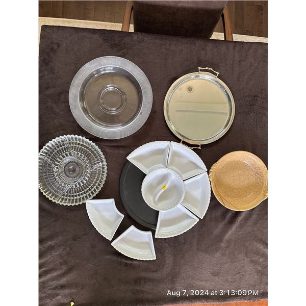 Lazy Susan Party server 8 piece set 