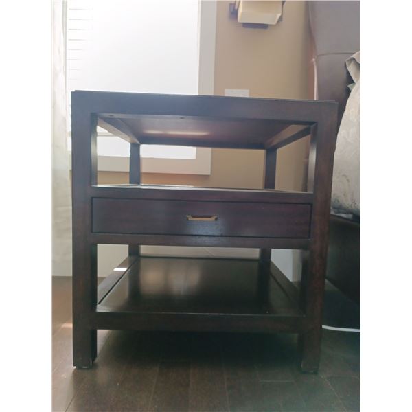 Wooden Bedside Table; 24W, 24D, 26T