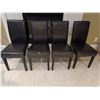 Image 1 : Set of 4 Leather Chairs;  17W, 21D, 36T