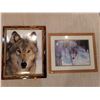 Image 1 : Set of 2 Wolf Art Prints; One is 19W, 23T; Other is 22W, 18T