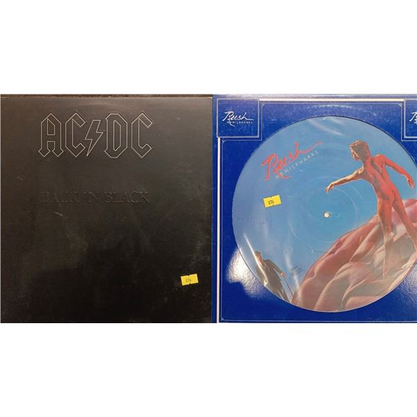 Rush and ACDC Vinyl Record Collection