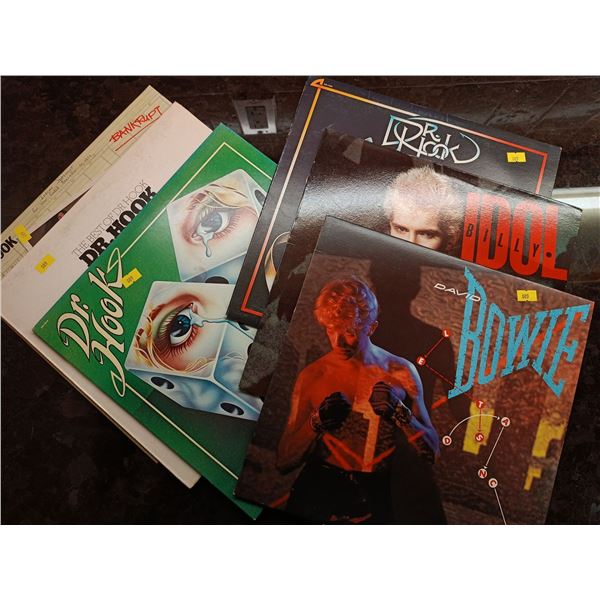 Dr. Hook, Billy Idol, and David Bowie Vinyl Record Set