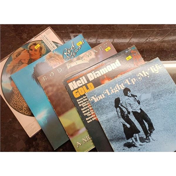 Neil Diamond, Rod Stewart Picture Vinyl and More Set!