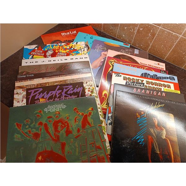 Box of Various Vinyl Records