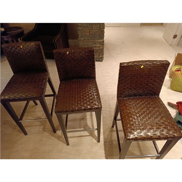 Set of 3 Bar Stools; 17W, 20D, 42T