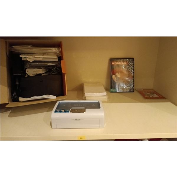 Set of Canon Selphy Photo Printer CP200 with Accessories (Photo Sheets)