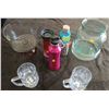 Image 1 : Home Items Including Display Glasses, Thermoses, and Plastic Glasses