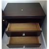 Image 2 : Set of 2 Bedside Wooden Tables; Light Scratching; 28W, 18D, 28T Each