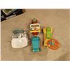 Image 1 : Set of Kids Riding Toys, and a Fischer Price Baby Chair